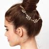 Beaupretty 2pcs Golden Leaf Tassel Chain Hair Comb Elegant Bridal Hair Jewelry for Weddings Parties and Special Occasions Lightweight and Chic view 3