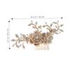Beaupretty Elegant Rhinestone Flower Hair Comb for Brides Handmade Vintage Hair Accessory for Weddings Comfortable and Charming Floral Design for Women and Girls view 2