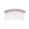 Beaupretty 1pc Pearl Rhinestone Inlay Hair Comb for Brides Alloy Hair Accessory for Weddings Elegant Pearl Bow Design for Bridal Parties Engagements and Special Occasions view 1