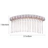 Beaupretty 1pc Pearl Rhinestone Inlay Hair Comb for Brides Alloy Hair Accessory for Weddings Elegant Pearl Bow Design for Bridal Parties Engagements and Special Occasions view 3