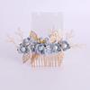 Beaupretty 1set Retro Hair Accessories Floral Comb Hair Sticks Rhinestone Beads for Weddings Parties and Special Occasions Elegant Design for Women and Girls view 3
