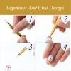 305 Pieces Dangle Nail Piercing Charms ABC Letter Set Alphabet Mini A-Z Letter Alphabet Charms Initial Pendant Jewelry Rings with Nail Piercing Tool Hand Drill for Tips (Silver, Gold) view 2