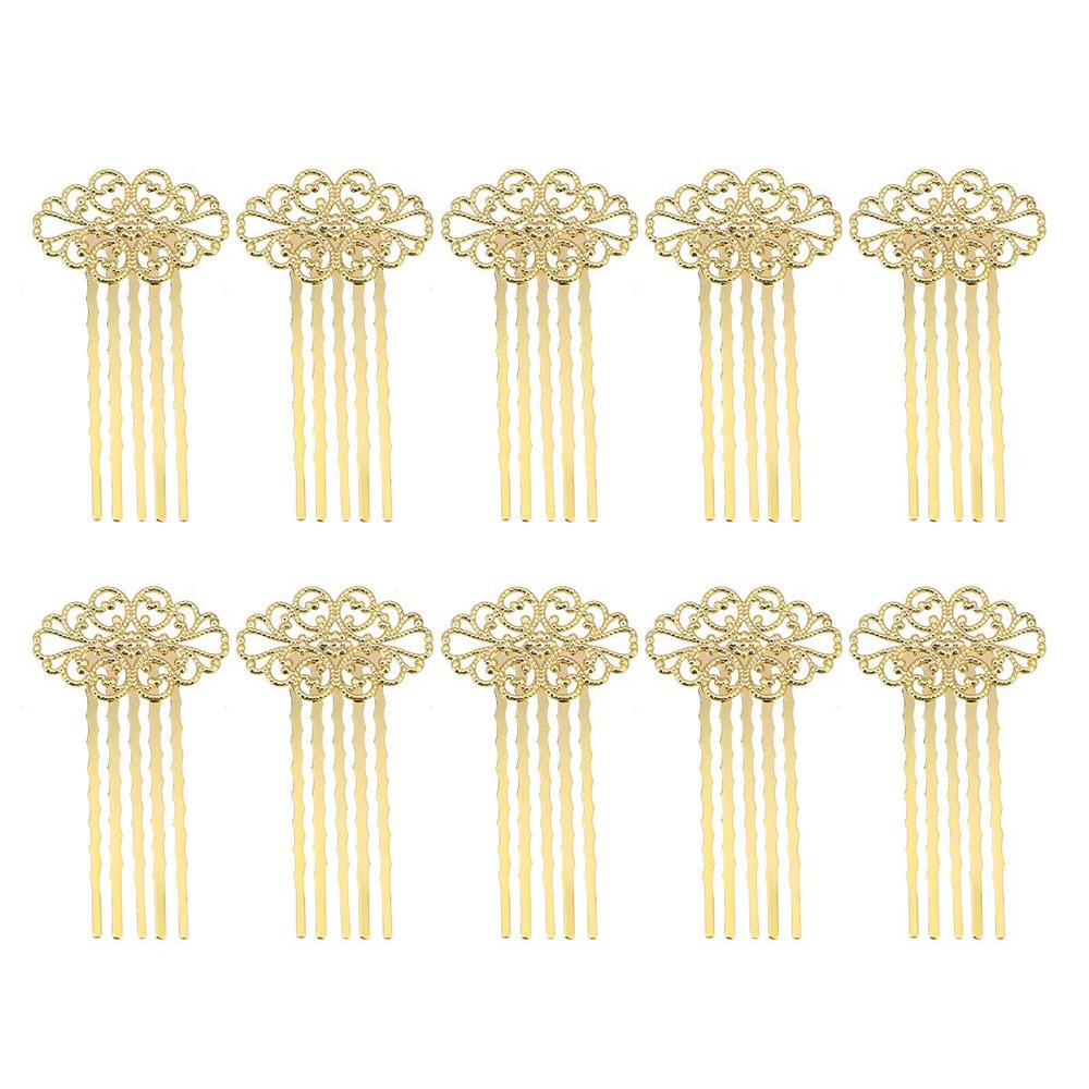 10pcs Women Hair Comb Hair Pin Metal Hair Clips for Women Flower Hairpin Combs Bridal Tiara Pearl Hair Accessories Hair Barrettes Hair Accessories Prom Petals Miss Vintage