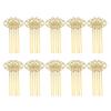 10pcs Women Hair Comb Hair Pin Metal Hair Clips for Women Flower Hairpin Combs Bridal Tiara Pearl Hair Accessories Hair Barrettes Hair Accessories Prom Petals Miss Vintage view 1