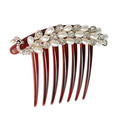 Beaupretty Alloy Rhinestone Hair Comb for Women Retro Style Hair Accessory and Non-damaging Comb for Special Occasions