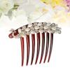 Beaupretty Alloy Rhinestone Hair Comb for Women Retro Style Hair Accessory and Non-damaging Comb for Special Occasions view 4