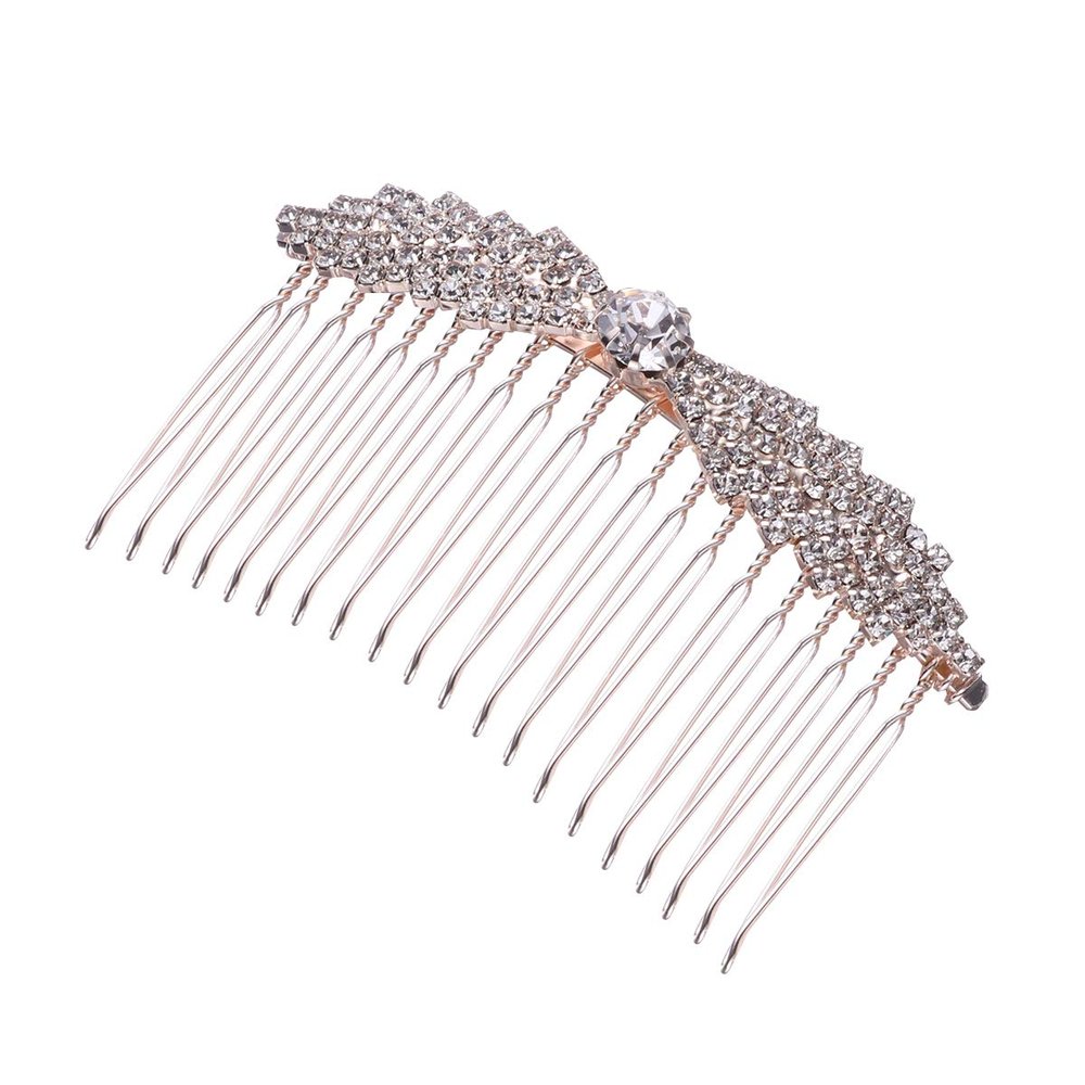 1pc Rhinestone Hair Combs Bridal Hair Clip Eyelashes for Dolls Flower Headpiece Wedding Veil Comb Wedding Hair Clips for Brides Bridal Hair Pins A058 Pearl Headgear