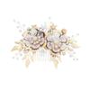 Beaupretty Vintage Flower Hair Comb for Bride Handmade Floral Bridal Accessory Elegant Wedding Hair Ornament for Special Occasions view 1