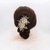 Beaupretty Vintage Flower Hair Comb for Bride Handmade Floral Bridal Accessory Elegant Wedding Hair Ornament for Special Occasions view 3
