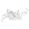 1 Pc Piece Pearl Comb Wedding Bridal Headpiece Pearl Headdress Wedding Hair Headdress Bridal Comb Wedding Instrument for Pedicures Silver Clip Crystal Bride Alloy Hair up view 1