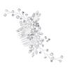 1 Pc Piece Pearl Comb Wedding Bridal Headpiece Pearl Headdress Wedding Hair Headdress Bridal Comb Wedding Instrument for Pedicures Silver Clip Crystal Bride Alloy Hair up view 2