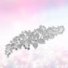 Beaupretty Flower Rhinestone Bride Hair Comb Chic Headdress Wedding Accessories for Women Elegant Silver Hair Decor for Special Events and Photography view 3