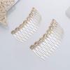 2pcs Bridal Headdress Full Diamond Suitcase Bags Small Organizer South Korea Silver Crown Hair Clip Bridal Hair Accessories Silicone Travel Tiara Comb Bride Wedding view 3