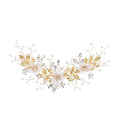 Beaupretty Bridal Hair Comb Rhinestone and Pearl Accents Elegant Wedding Headpiece for Brides Handmade Hair Accessories for Special Occasions for Weddings and Bridal Parties