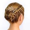 Beaupretty Delicate Rhinestone Pearl Bridal Hair Comb for Weddings Elegant Floral Hair Accessories for Brides and Special Occasions Design view 3