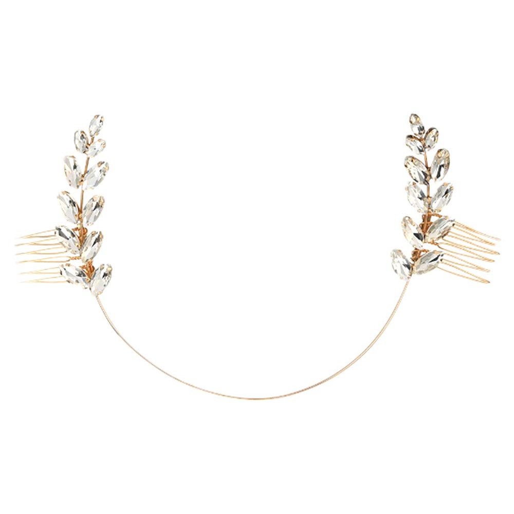 Bridesmaid Hair Accessories Crystal Headpiece Tiara for Girls Bridal Headdress Flower Girl Hair Pearl Headpiece Diamond Headpiece Bridal Comb Olive Branch Wedding