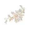 Beaupretty Bridal Hair Comb Rhinestones and Pearls Elegant Flower Alloy Headpiece for Women Wedding Hair Accessory for Dances and Special Occasions view 1