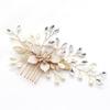Beaupretty Bridal Hair Comb Rhinestones and Pearls Elegant Flower Alloy Headpiece for Women Wedding Hair Accessory for Dances and Special Occasions view 4