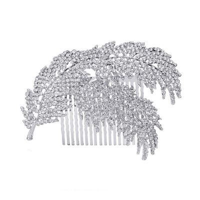 Beaupretty Delicate Leaf Design Bridal Hair Comb Rhinestones Elegant Wedding Headpiece for Women for Parties and Special Occasions Chic Hair Accessories for Brides and Bridesmaids