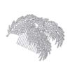 Beaupretty Delicate Leaf Design Bridal Hair Comb Rhinestones Elegant Wedding Headpiece for Women for Parties and Special Occasions Chic Hair Accessories for Brides and Bridesmaids view 3