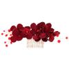 1pc Floral Headpiece Bridal Headpieces for Wedding Flower Inserted Comb Fabrics Side Combs Bridal Hair Comb Bride Hairstyles Wedding Hair Accessories The Fabric Bridesmaid Crystal view 1