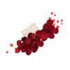 1pc Floral Headpiece Bridal Headpieces for Wedding Flower Inserted Comb Fabrics Side Combs Bridal Hair Comb Bride Hairstyles Wedding Hair Accessories The Fabric Bridesmaid Crystal view 4