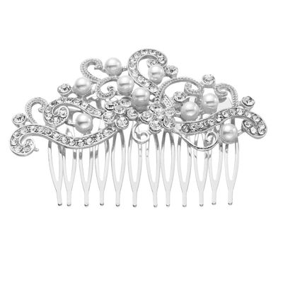 Bridesmaid Hair Comb Vintage Hair Accessories Women Side Comb Bridal Accessories Rose Bridal Clip Bride Headpieces for Wedding Tiara Metal Women's Antique