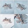 Beaupretty 1pc Elegant Crystal Hair Comb Creative Cirrus Shape Hair Accessory for Weddings Parties and Special Occasions Stylish Comb for Women and Girls view 3