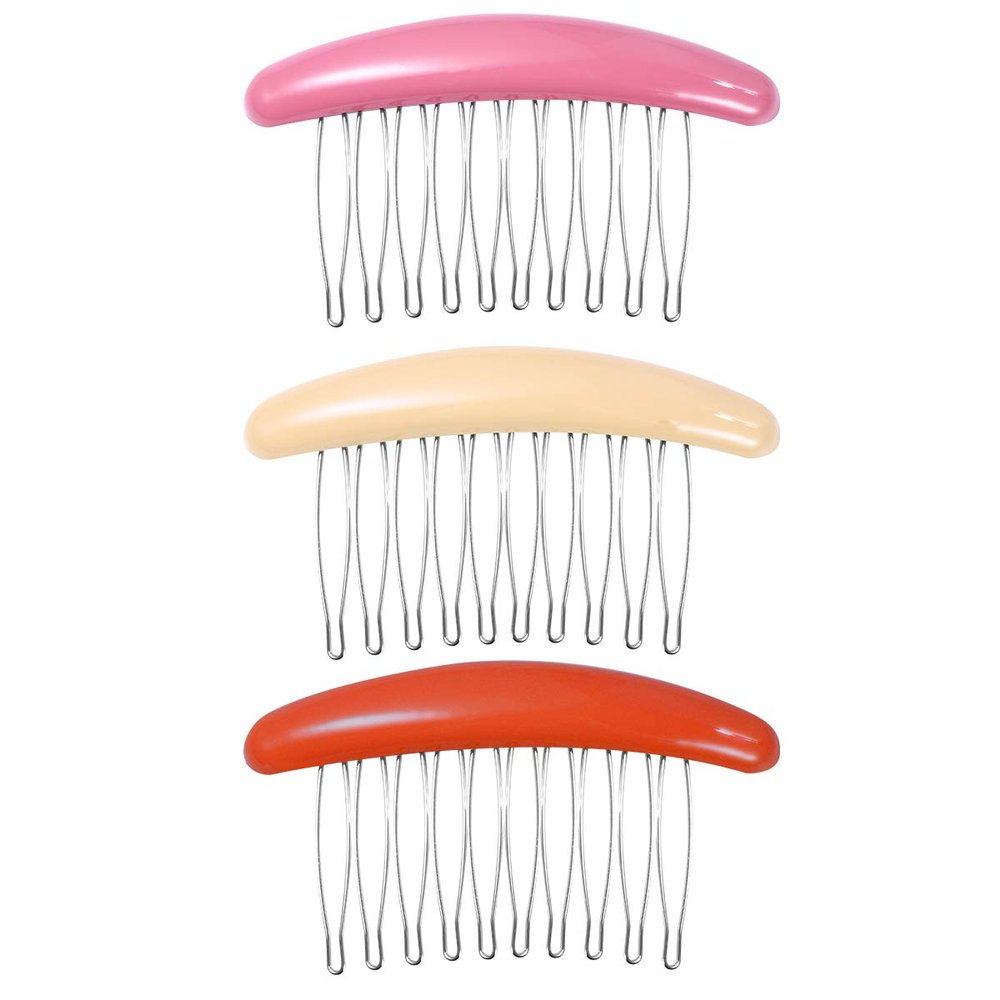 Beaupretty 3pcs Women Girls Classic Slip Wide Tooth Hair Comb Candy Hair Accessories for Types for Parties and Special Occasions