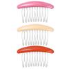 Beaupretty 3pcs Women Girls Classic Slip Wide Tooth Hair Comb Candy Hair Accessories for Types for Parties and Special Occasions view 1