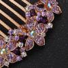 Beaupretty Rhinestone Hair Comb for Elegant Hairstyles Crystal Hair Insert Comb for Weddings Purple Hairpin Accessory for Women Charming Bridal Headpiece for Special Occasions view 3