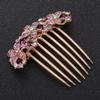 Beaupretty Rhinestone Hair Comb for Elegant Hairstyles Crystal Hair Insert Comb for Weddings Purple Hairpin Accessory for Women Charming Bridal Headpiece for Special Occasions view 4