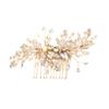 Beaupretty Alloy Hair Comb Pearl Inlay and Rhinestone Decorative Design for Women Elegant Hair Accessory for Weddings Parties and Special Occasions view 1