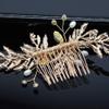 Beaupretty Alloy Hair Comb Pearl Inlay and Rhinestone Decorative Design for Women Elegant Hair Accessory for Weddings Parties and Special Occasions view 2
