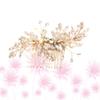 Beaupretty Alloy Hair Comb Pearl Inlay and Rhinestone Decorative Design for Women Elegant Hair Accessory for Weddings Parties and Special Occasions view 4