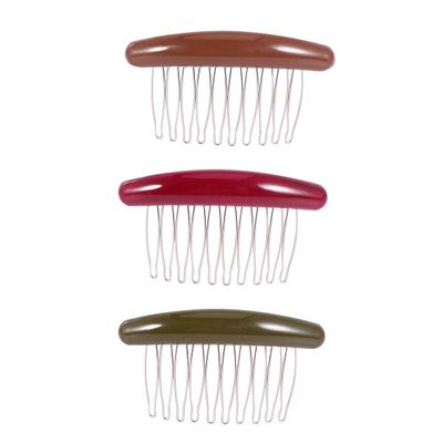 3pcs Non-slip Hair Comb Combs for Women Hair Clip Combs Decorative Hair Styling Hair Clips Side for Thick Hair Stretch Clip Comb Card Acrylic Fashion