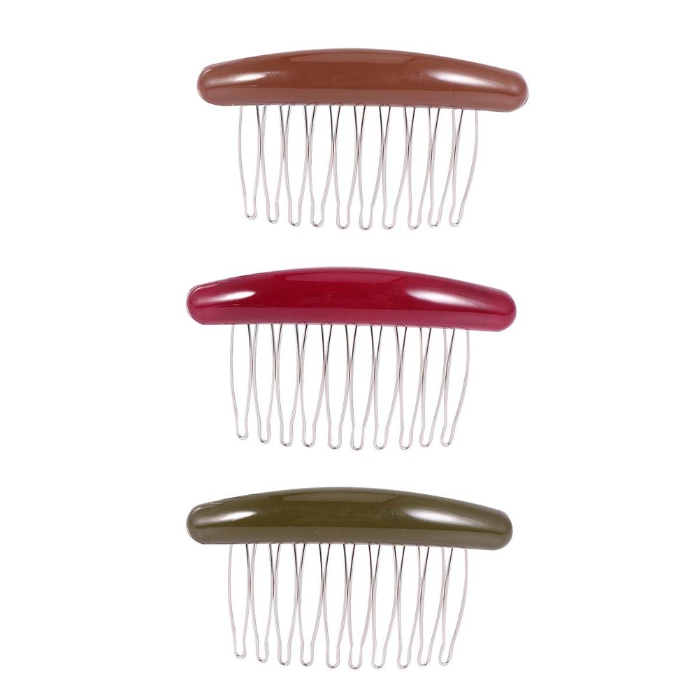 3pcs Non-slip Hair Comb Combs for Women Hair Clip Combs Decorative Hair Styling Hair Clips Side for Thick Hair Stretch Clip Comb Card Acrylic Fashion