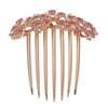 Beaupretty Rhinestone Hair Comb for Women Elegant Crystal Hair Insert Accessory Pink for Weddings and Special Occasions Adds Charm and Beauty to Hairstyle view 1