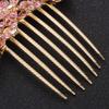 Beaupretty Rhinestone Hair Comb for Women Elegant Crystal Hair Insert Accessory Pink for Weddings and Special Occasions Adds Charm and Beauty to Hairstyle view 4