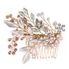 Beaupretty 1pc Elegant Rhinestone Inlaid Flower Hair Comb for Weddings Bridal Hair Accessories Decorative Alloy Pearl Headdress for Special Occasions Easy to Use and Stylish view 1