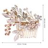 Beaupretty 1pc Elegant Rhinestone Inlaid Flower Hair Comb for Weddings Bridal Hair Accessories Decorative Alloy Pearl Headdress for Special Occasions Easy to Use and Stylish view 3