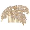 Beaupretty Rhinestone Hair Insert Comb Floral Design for Bridal Headdress Elegant Wedding Headwear Accessory Luxurious Pearl Flower Hair Comb for Brides and Special Occasions view 1