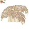 Beaupretty Rhinestone Hair Insert Comb Floral Design for Bridal Headdress Elegant Wedding Headwear Accessory Luxurious Pearl Flower Hair Comb for Brides and Special Occasions view 2
