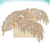 Beaupretty Rhinestone Hair Insert Comb Floral Design for Bridal Headdress Elegant Wedding Headwear Accessory Luxurious Pearl Flower Hair Comb for Brides and Special Occasions view 3