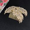 Beaupretty Rhinestone Hair Insert Comb Floral Design for Bridal Headdress Elegant Wedding Headwear Accessory Luxurious Pearl Flower Hair Comb for Brides and Special Occasions view 4