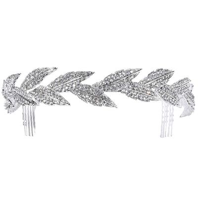 1pc Hair Comb Bride Headwear Hair Clip Bridal Headpiece Tiara Rhinestone Barrettes for Women Headwear for Women Hair Accessories Bride Headdress Wedding Headgear Hairpin Alloy