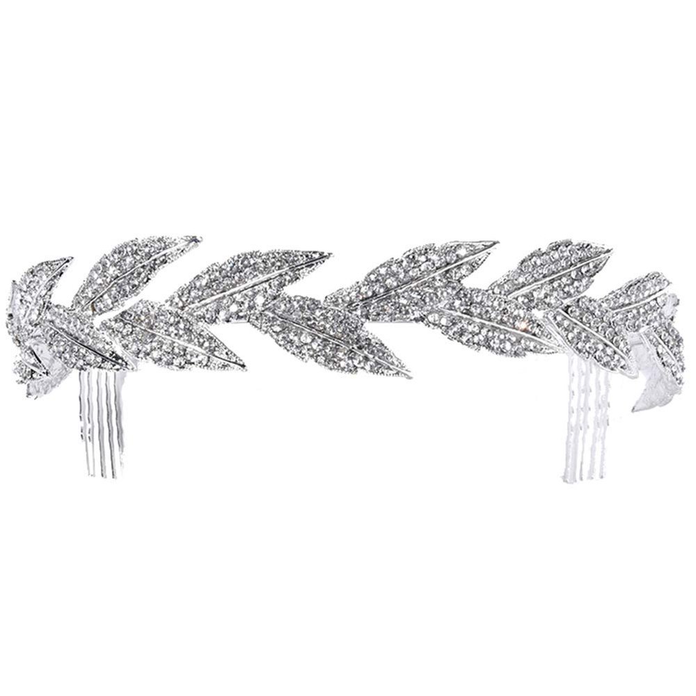 1pc Hair Comb Bride Headwear Hair Clip Bridal Headpiece Tiara Rhinestone Barrettes for Women Headwear for Women Hair Accessories Bride Headdress Wedding Headgear Hairpin Alloy