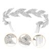 1pc Hair Comb Bride Headwear Hair Clip Bridal Headpiece Tiara Rhinestone Barrettes for Women Headwear for Women Hair Accessories Bride Headdress Wedding Headgear Hairpin Alloy view 3