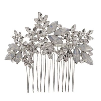 Beaupretty 1pc Rhinestone Hair Comb for Brides Elegant Flower Headdress Wedding Hair Accessory Suitable for Occasions Beautiful Design