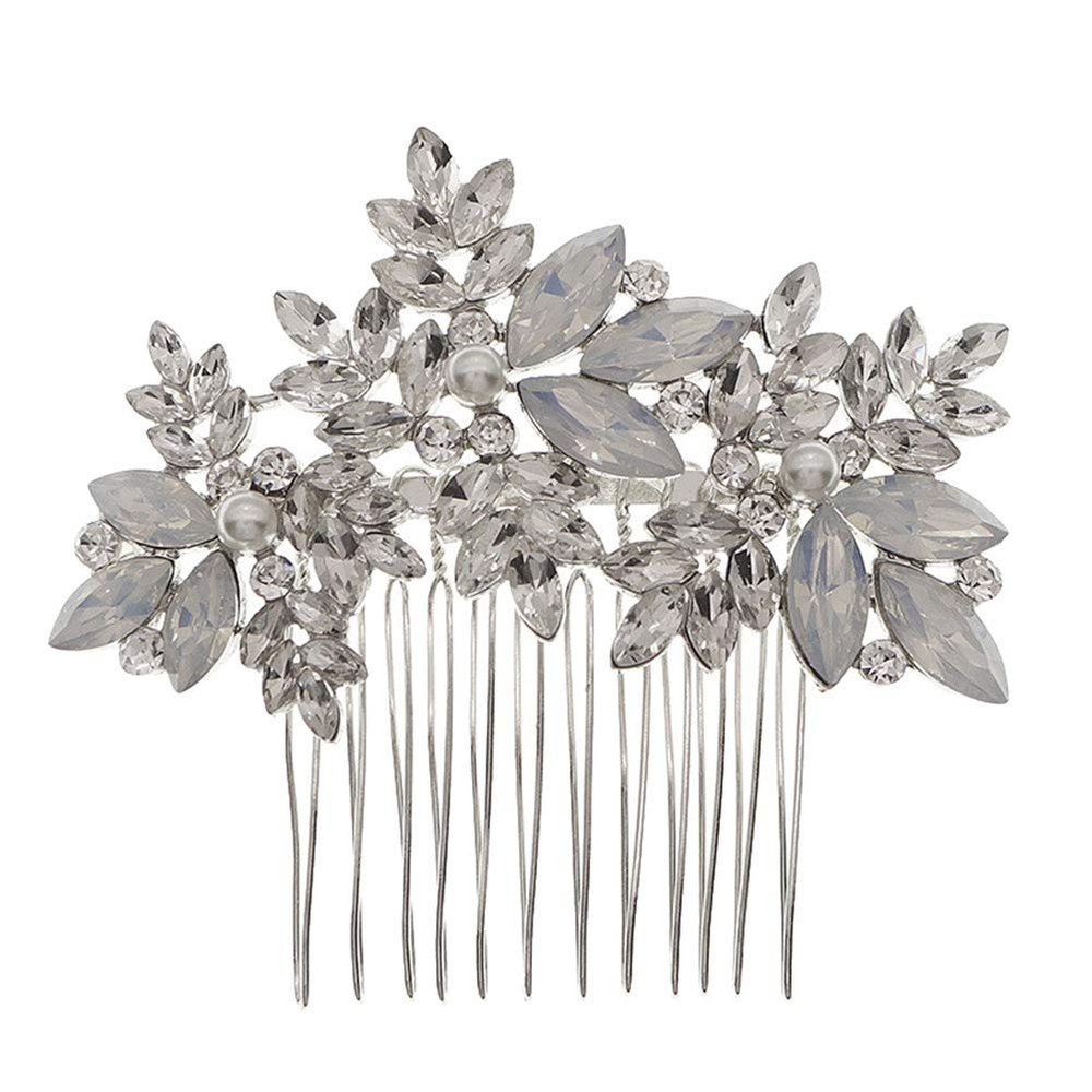 Beaupretty 1pc Rhinestone Hair Comb for Brides Elegant Flower Headdress Wedding Hair Accessory Suitable for Occasions Beautiful Design
